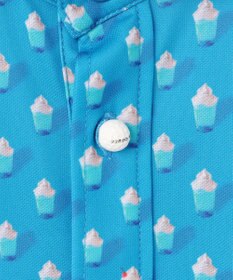 23区GOLF 【MEN】【接触冷感・UVケア・吸水速乾】アイス柄 ポロシャツ