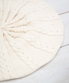石田製帽 オーガニックコットン アラン編みベレー