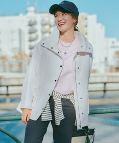 UNFILO L ハイツイストスムース バックZIP ボーダートップス