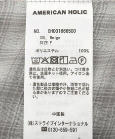 AMERICAN HOLIC 【イージーケア】スキッパーチェックシャツ