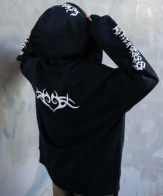 WEGO 【裏起毛/セットアップ対応】グラフィック裏起毛ZIPビッグパーカー