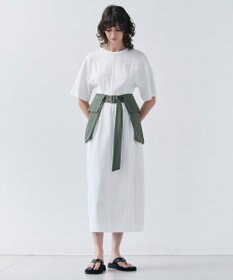 BEIGE， 【洗える】BERNARD / リネンワイドポケット付きラップベルト