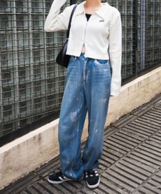 WEGO ヴィンテージウォッシュWZIPトップス