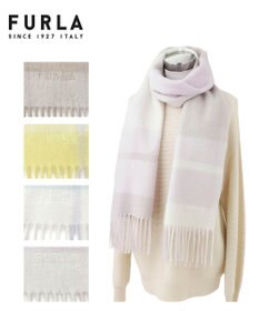 MOONBAT FURLA ウールブロックチェックラメストール/幅50cm