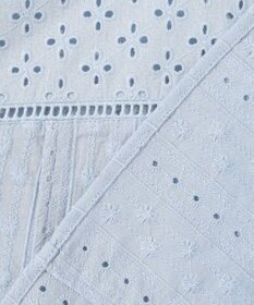 組曲 【WEB限定色あり】エンブロイダリーレース　ハイネック半袖ブラウス