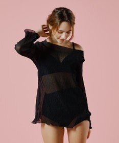 San-ai Resort（三愛水着楽園） 【WEB限定】シアー素材トップス3点セット水着