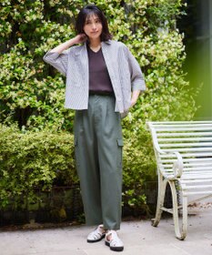 ANY 【洗濯機可能】ダブルポケット クロップドシャツ