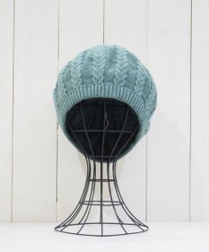 石田製帽 オーガニックコットン アラン編みベレー