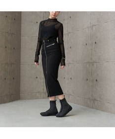 MODE ET JACOMO <carino>フロントジップニットブーツ