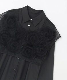 GRACE CONTINENTAL レイヤード刺繍シャツブラウス