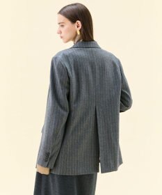 BEIGE， DELAND / ウールピンストライプダブルジャケット