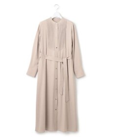 23区 L 【CLASSY.コラボ/洗える】ウールストレッチツイル ピンタック ワンピース