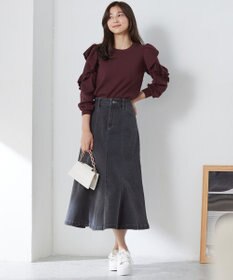 ANY SIS 【洗える】フリルスリーブ ニット