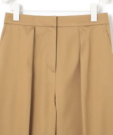 ICB 【洗える】リヨセルサテンストレッチ ワイドストレートパンツ