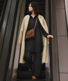 ICB L 【洗える】 ウールミルドサキソニー ロングシャツ