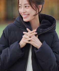 Tiaclasse フード裏エコファーダウンコート