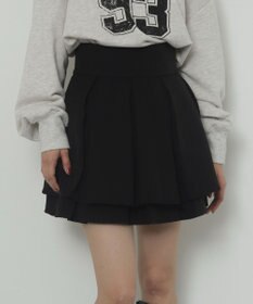 WEGO ハイウエスト2段プリーツスカパン