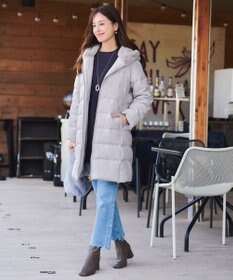 Tiaclasse フード裏エコファーダウンコート