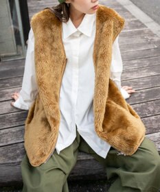 WEGO フェイクファーBIGベスト