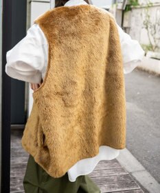 WEGO フェイクファーBIGベスト