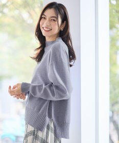 ANY 【新色追加】ハイネックデイリーニット ディープブルー