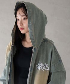 WEGO ヴィンテージウォッシュBIGフードブルゾン