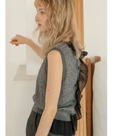 Te chichi シフォンフリルニットベスト