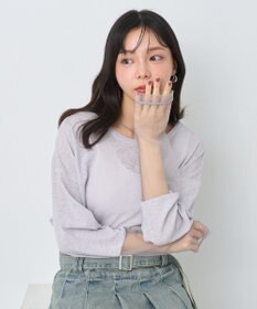 earth music&ecology ラメシアースリーブプルオーバー