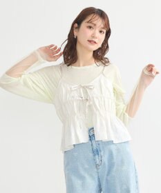 earth music&ecology ラメシアースリーブプルオーバー