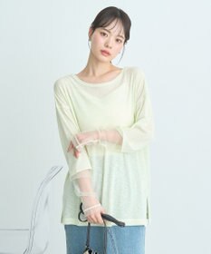 earth music&ecology ラメシアースリーブプルオーバー