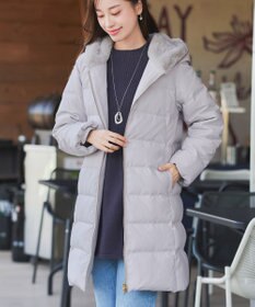 Tiaclasse フード裏エコファーダウンコート