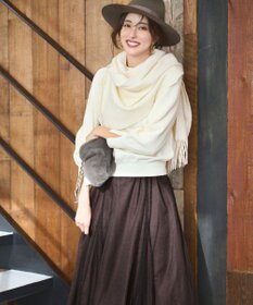 ANY SIS 【CICA加工・選べる9色展開】スリットポイントボトルネック ニット