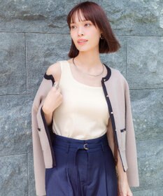 Wing カップ付きタンクトップ ラク きれいなバストシルエット 綿混(身生地) 【シンクロブラトップ】 リブタイプ ブラトップ ET1173 ウイング／ワコール