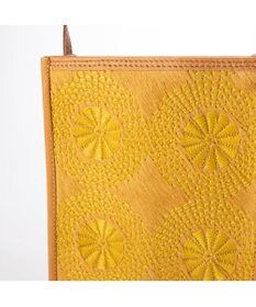 UNBILLION ペルケ perche / WEB別注ハラコタイプサークル刺繍ショルダーバッグ