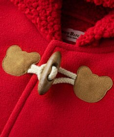 MIKI HOUSE HOT BISCUITS 【70-90cm】 お耳付きボアフリース ダッフルマント