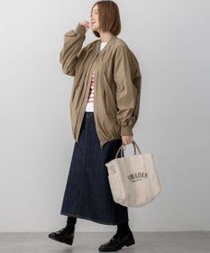 23区 L 【撥水加工】ソフトメモリータフタ ミドル丈 ブルゾン