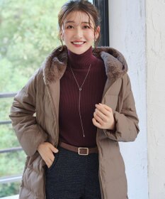 Tiaclasse フード裏エコファーダウンコート