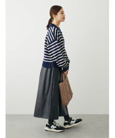 Green Parks キーネックボーダープルオーバー