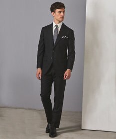 GOTAIRIKU シワになりにくい【御幸毛織/みゆきけおり】Superio160 スーツ_ブラックチェック