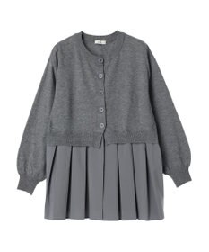 earth music&ecology プリーツドッキングカーディガン