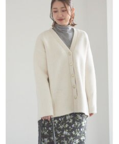 Te chichi 起毛ミドルVネックカーディガン