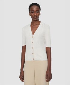 JOSEPH クリンクルリブ　カーディガン