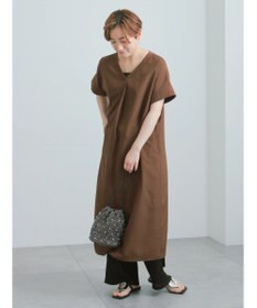 Te chichi 麻調サックワンピース