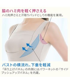 BRADELIS New York 【BRADELIS NewYork peace】綿混楽々バストキープブラキャミ24 ブラデリス 綿混素材で快適に補正 ブラトップ DB524203