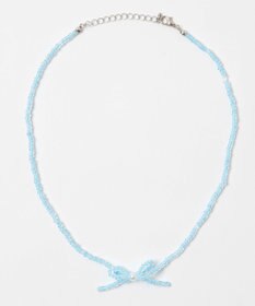 WEGO Lカラービーズリボンネックレス