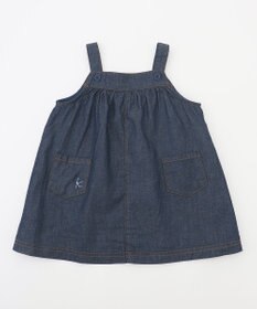 組曲 KIDS 【80-100cm】デニム ジャンパースカート