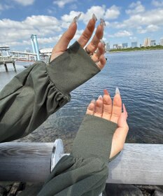 WEGO 【UVカット/吸水速乾/水陸両用/ラッシュガード】ハーフジップアノラックパーカー