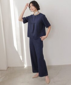 J.PRESS LADIES 【セット着用可】リネンバイオシャンブレー ブラウス