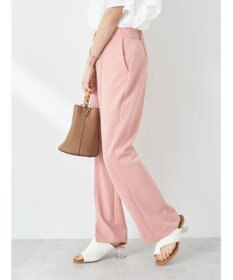 earth music&ecology カットツイルスリットセミフレアパンツ