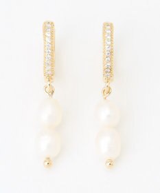 ANY 【WEB限定】ストーンリングパールピアス(両耳用)